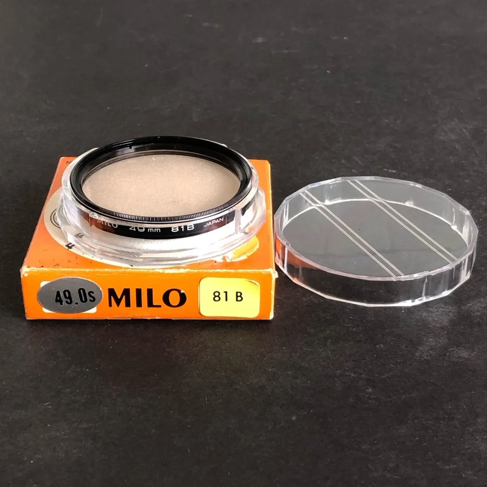 Milo 49mm 81B Amber Glass Camera Lens Filter Japan NIB
